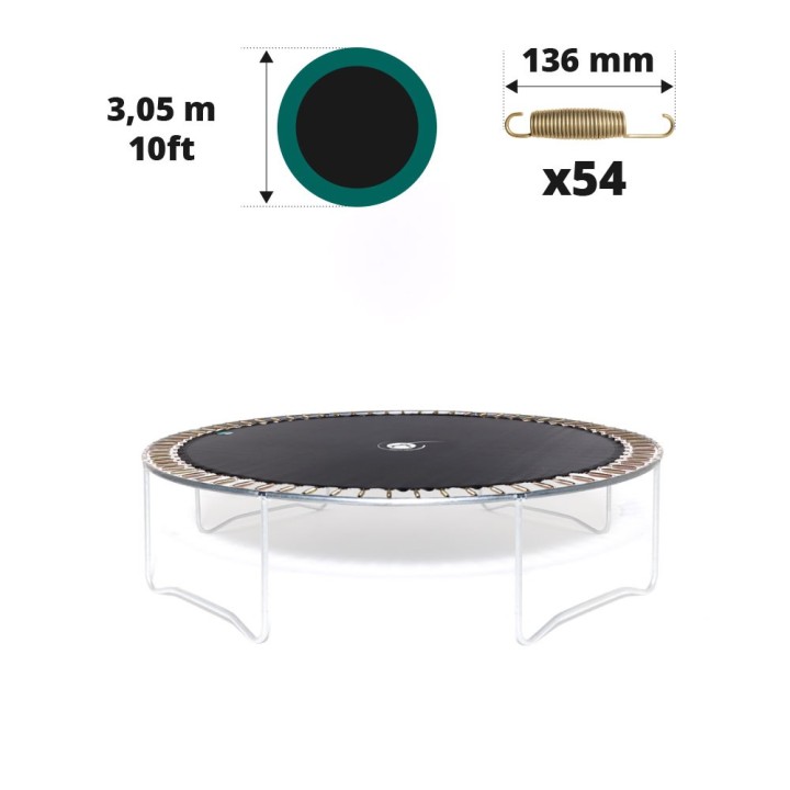Toile de saut pour trampoline Ø 305 à 54 ressorts 136 mm