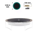 Sprungtuch für Trampolin Ø 396 für 80x 136 mm Federn