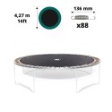 Sprungtuch für Trampolin Ø427 für 88 x 136 mm Federn