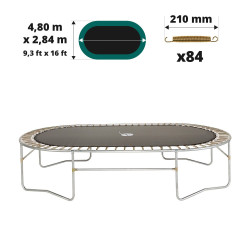 Sprungtuch für das Ovalie 490 - 84 Federn 210mm