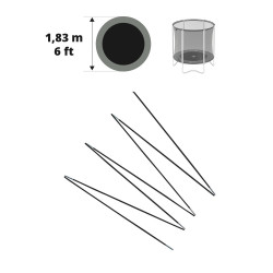 Arc en fibre de verre pour filet Initio Ø 183