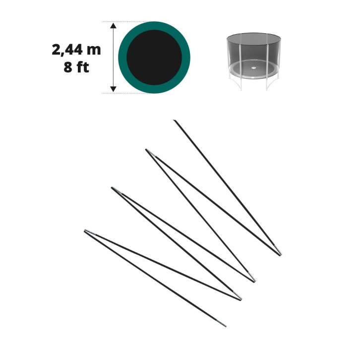 Fiberglasbögen für das Sicherheitsnetz des Jump’Up Ø 244