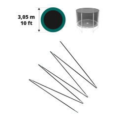 Fiberglasbögen für das Sicherheitsnetz des Jump’Up Ø 305