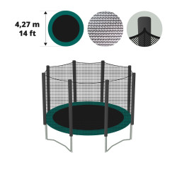 Sicherheitsnetz mit Hüllen für Trampolin Ø 427