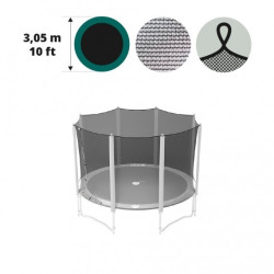 Sicherheitsnetz mit Spanngurten für Trampolin Ø 305 mit 8 Randpfosten