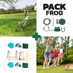 Frog Pack - Fury Seilrutsche + Ninja-Parcours Frog Pack - Fury Seilrutsche + Ninja-Parcours