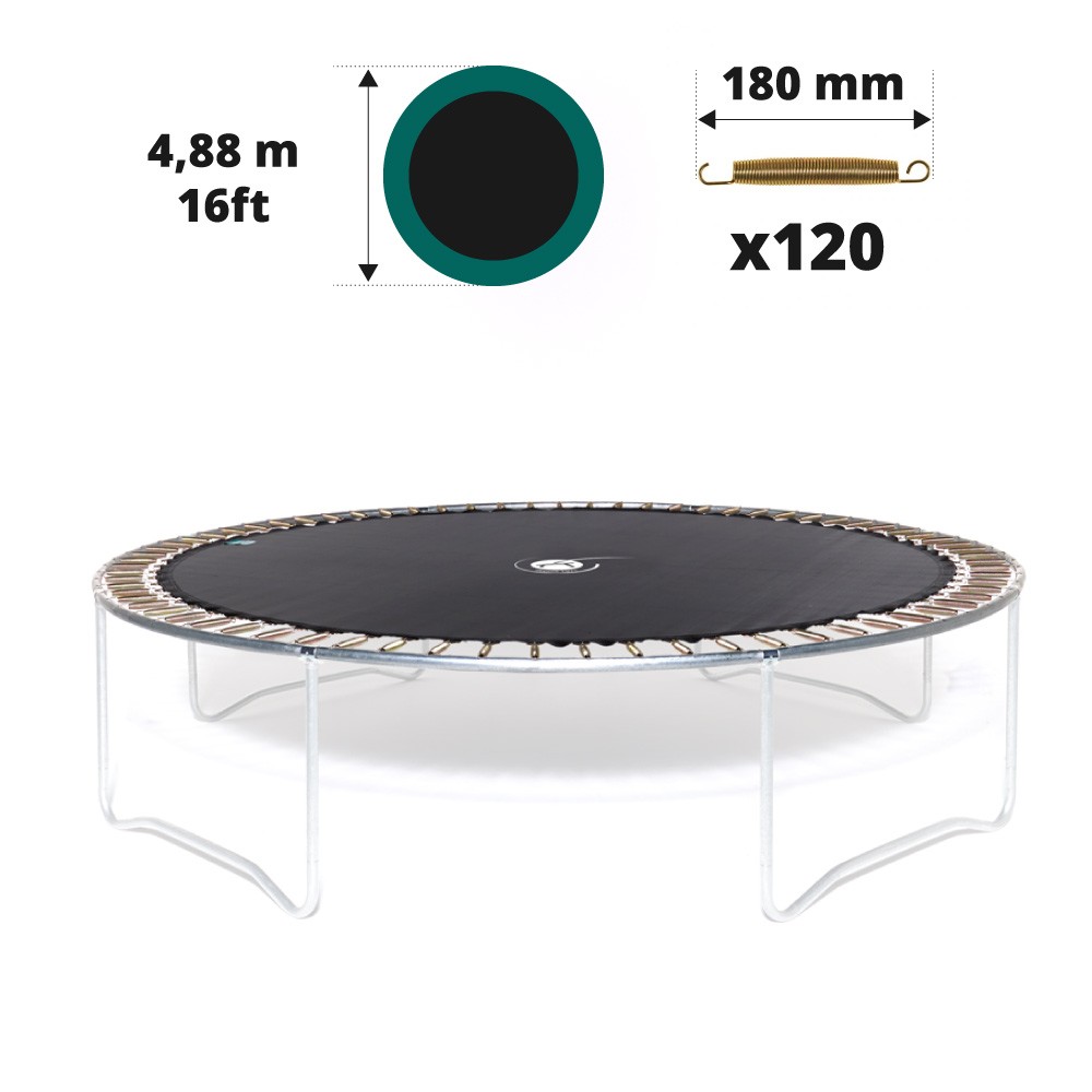 Sprungtuch für Trampolin 490- 4,88 m Durchmesser, 120 x 180 mm Federn