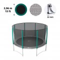 Sicherheitsnetz mit 8 Randpfosten für Trampolin Ø 396