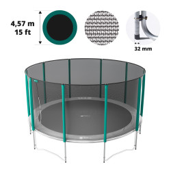 Sicherheitsnetz mit 10 Randpfosten für Trampolin Ø 457