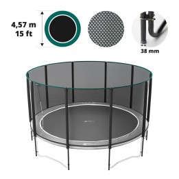 Sicherheitsnetz mit 10 Randpfosten für Trampolin Ø 457