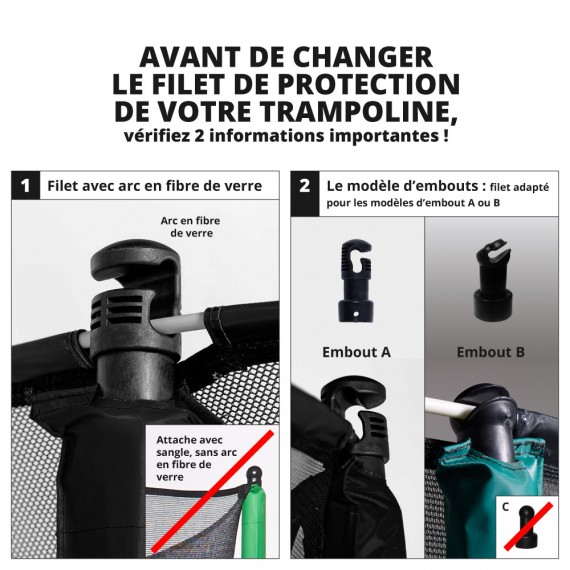 15ft Octopulse Premium trampoline net