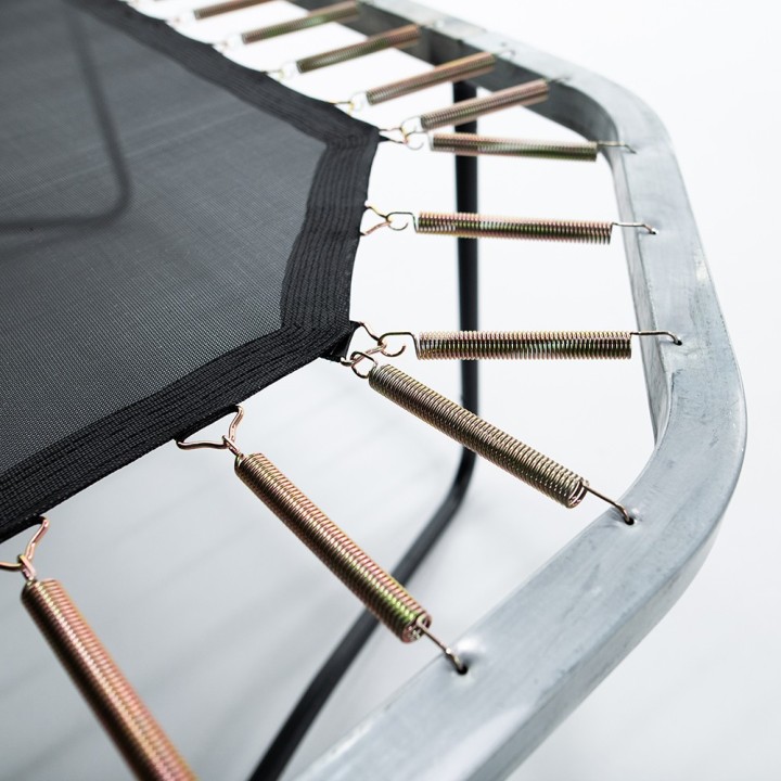 4m langes rechteckiges Trampolin Atmosphär 400 ohne Sicherheitsnetz