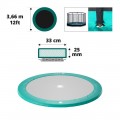 Grüne Schutzauflage für unterirdisches Trampolin Ø366