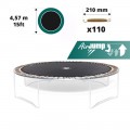 Sprungtuch für Trampolin Ø 457 für 110x 210 mm Federn