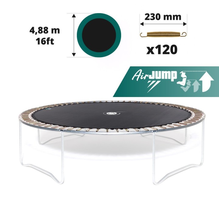 Sprungtuch für Trampolin Ø 488 für 120x 230 mm Federn