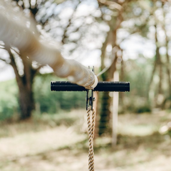 Federbremse für eine Riesen-Seilrutsche