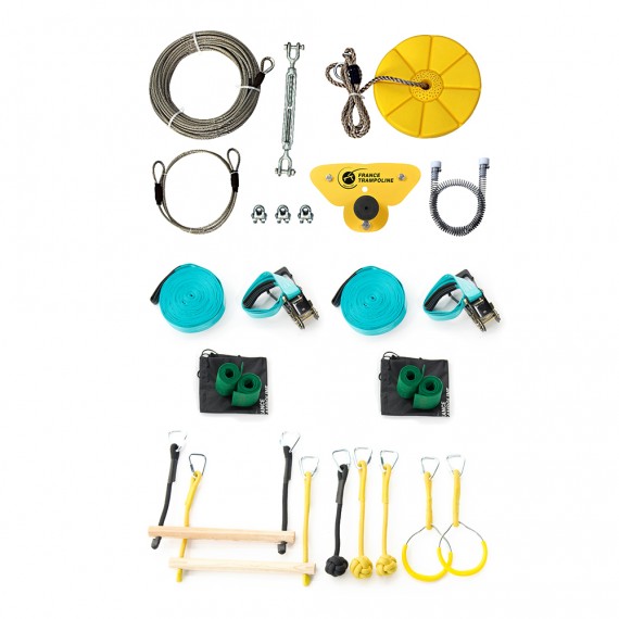 Abenteuer Pack - Indiana Seilrutsche + Ninja-Parcours Abenteuer Pack - Indiana Seilrutsche + Ninja-Parcours