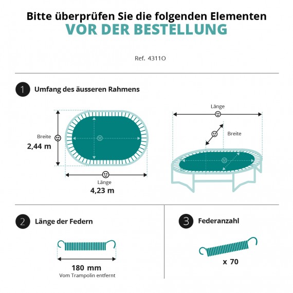 Sprungtuch für Ovalie 430