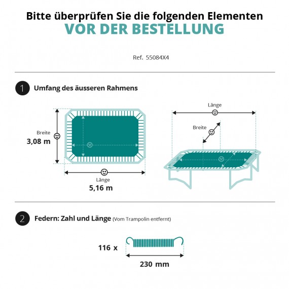Toile de saut pour trampoline Apollo Sport 500- Air Jump