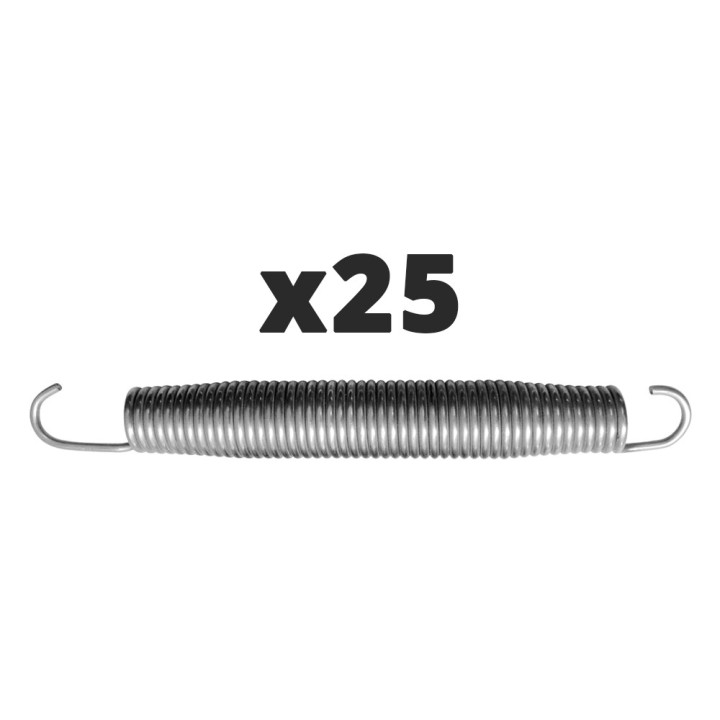 Satz von 25 Federn 215 mm versilbert