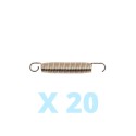 20er Set Federn, 180 mm, goldfarben