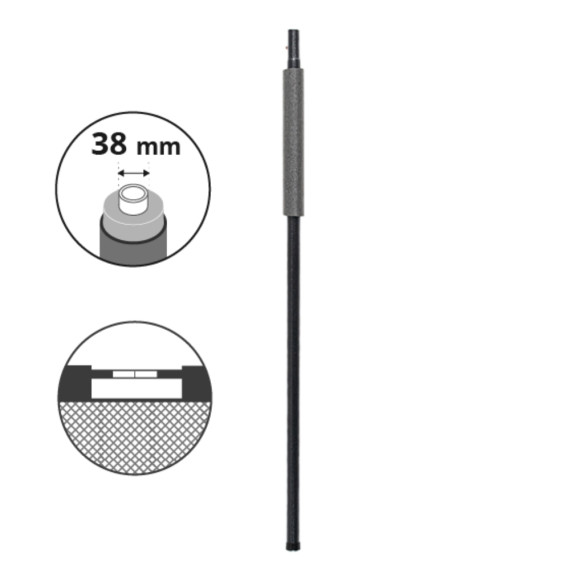 Unteres Randpfostenteil Ø38mm für Trampolinnetz 366 oder höher - SCHWARZ