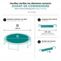 Sprungtuch für Trampolin Ø 183 für 42x 165 mm Federn 