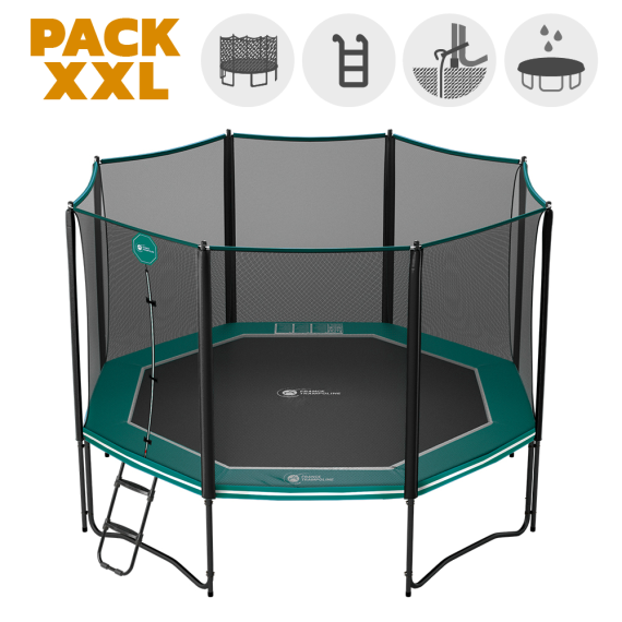 Octopulse 390 Trampolin - Pack XXL - Grün