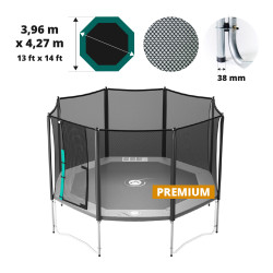 Premium Sicherheitsnetz mit Randpfosten für Octopulse 430 - grünes