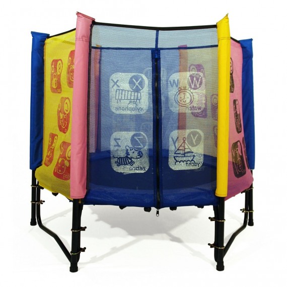 Trampoline bébé avec filet multicolore