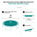 Sprungtuch für Trampoline Ø 366 für 72x 145 mm Federn