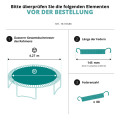 Sprungtuch für Trampolin Ø 427 für 88x 145 mm Federn
