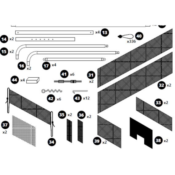 Pièces 18 - Jonction 4 sorties - Fun Arena
