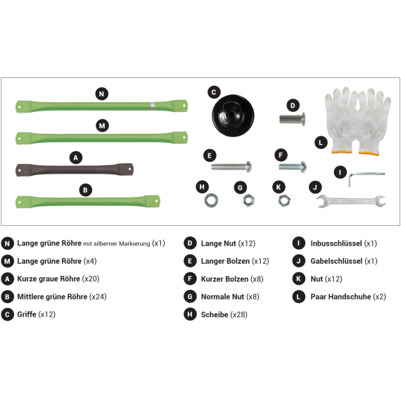 Ersatzteile für Kletterkuppel 2,50 m