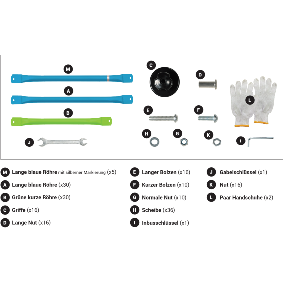 Ersatzteile für Kletterkuppel 3m