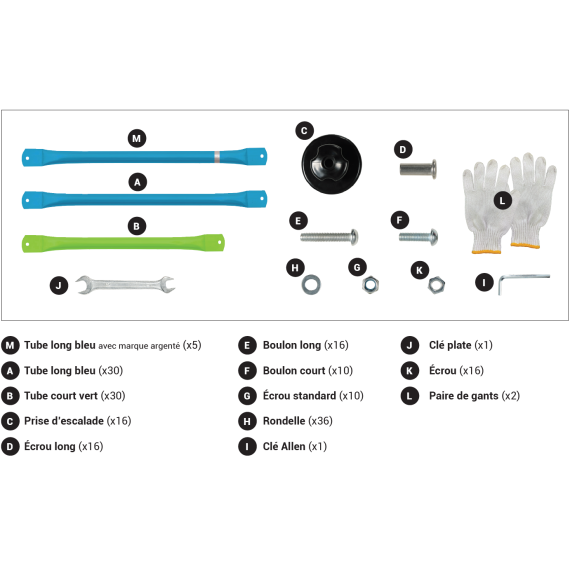 Ersatzteile für Kletterkuppel 3m60