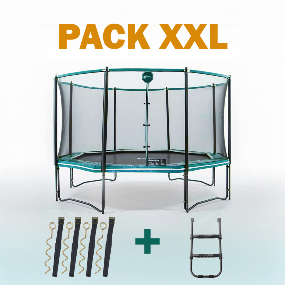 Octopulse 430 Trampolin - Pack XXL - Grün