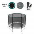 Premium Sicherheitsnetz mit 6 Randpfosten für Trampolin Ø 300 