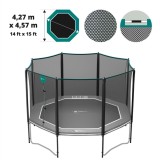 15ft Octopulse Premium trampoline net - Grün