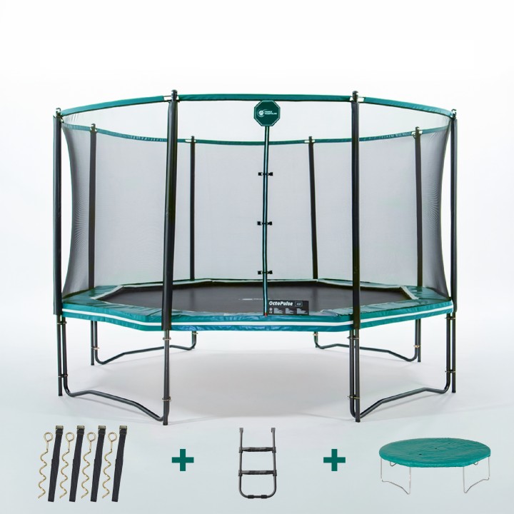 Octopulse 430 Trampolin - Pack XXL - Grün