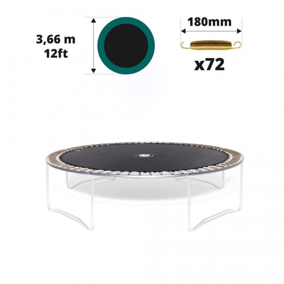 Sprungtuch für Trampolin Ø 366 mit 72x 180 mm Federn