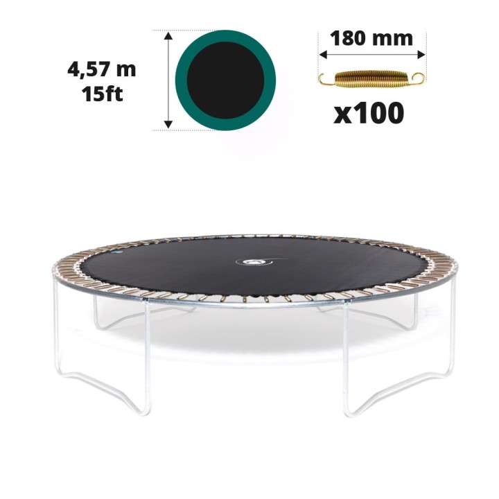 Sprungtuch für Trampolin Ø 457 mit 100x 180 mm Federn