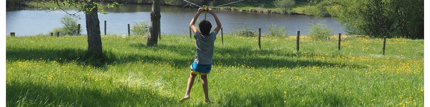 45m Seilrutsche für den Garten Trampolin Technik