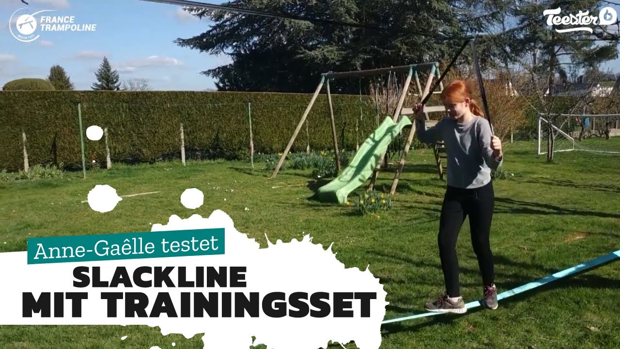 Slackline mit Trainingsset von Trampolin Technik - Kunden Unboxing & Aufbau