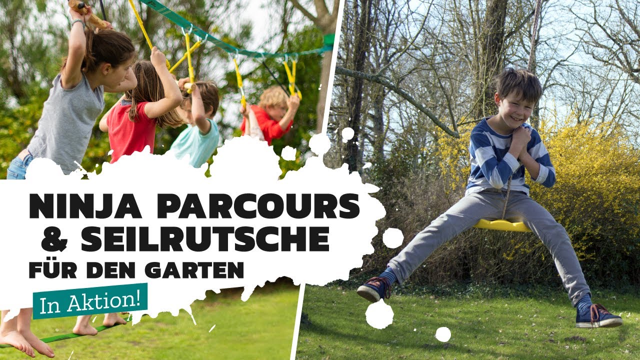 Ninja Parcours & Seilrutsche - Trampolin Technik