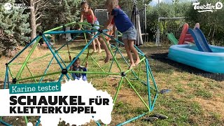 Zubehör Schaukel für die 3m Kletterkuppel von Trampolin Technik - Kunden Zubehör Installation