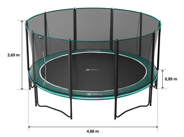 illustration de caractéristiques du produit Boost'Up 490 Trampolin - Pack XXL