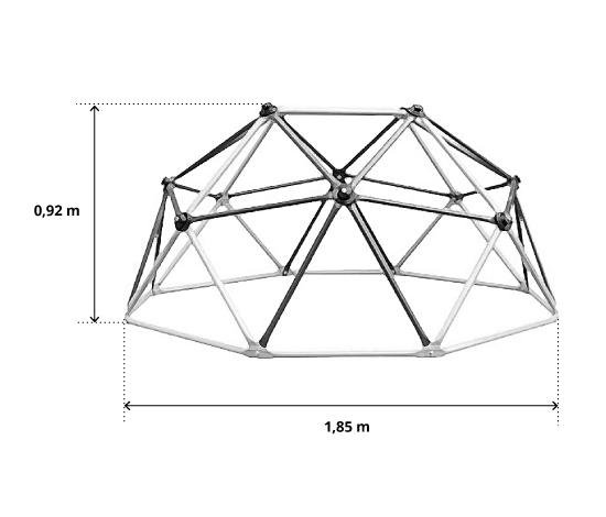 illustration de caractéristiques du produit 1,80 Meter große Kletterkuppel für Kinder