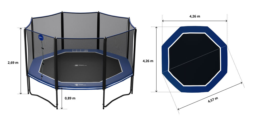 illustration de caractéristiques du produit Octopulse 460 Trampolin - Pack XXL