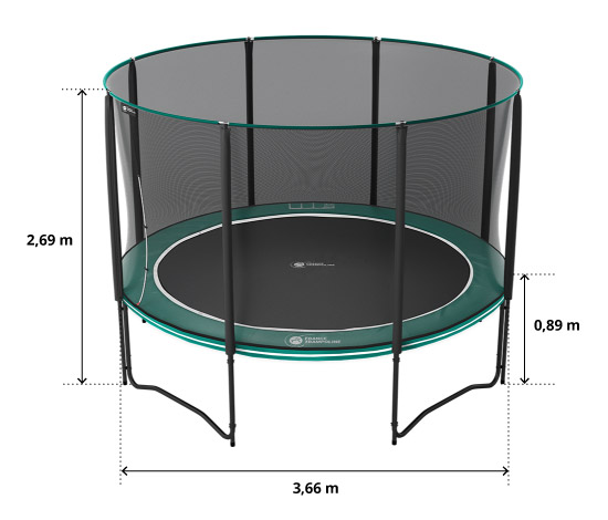 illustration de caractéristiques du produit Boost'Up Trampolin 360